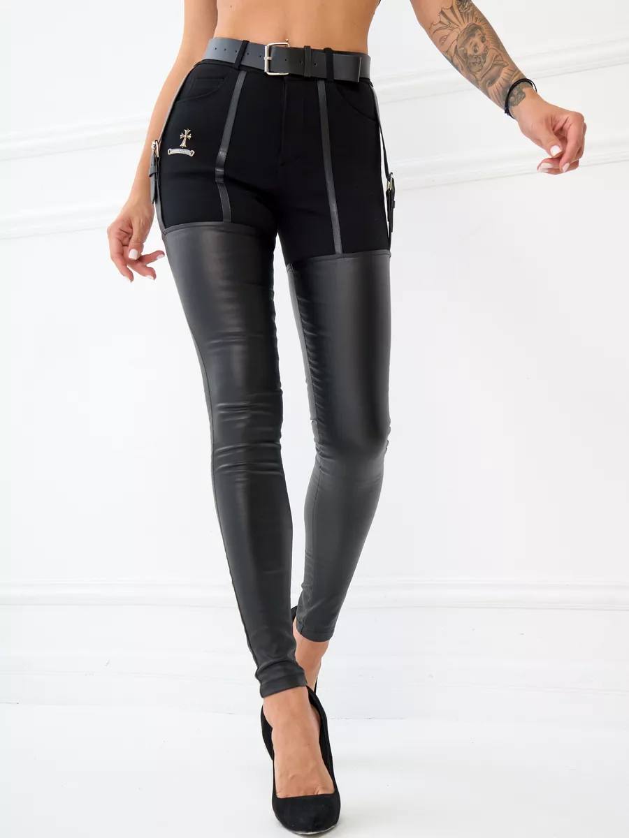 Eco-leather leggings