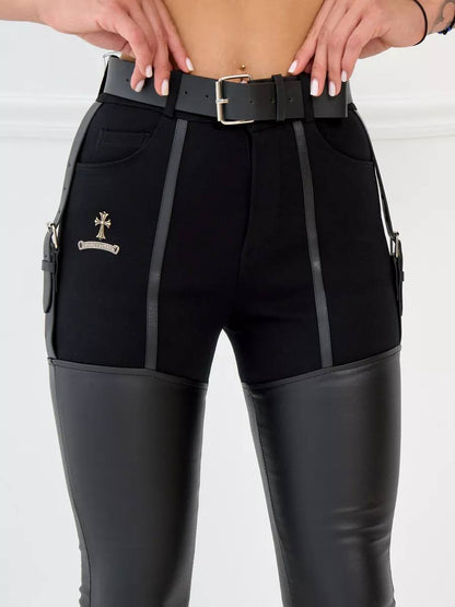 Eco-leather leggings