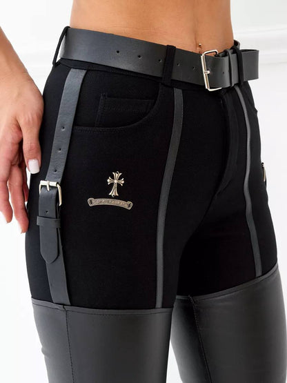 Eco-leather leggings