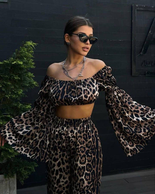Leopard print suit