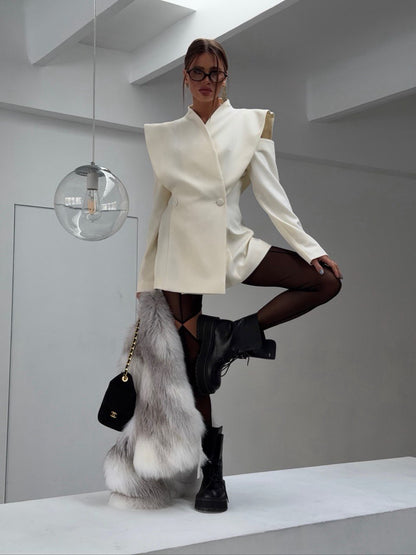White blazer dress
