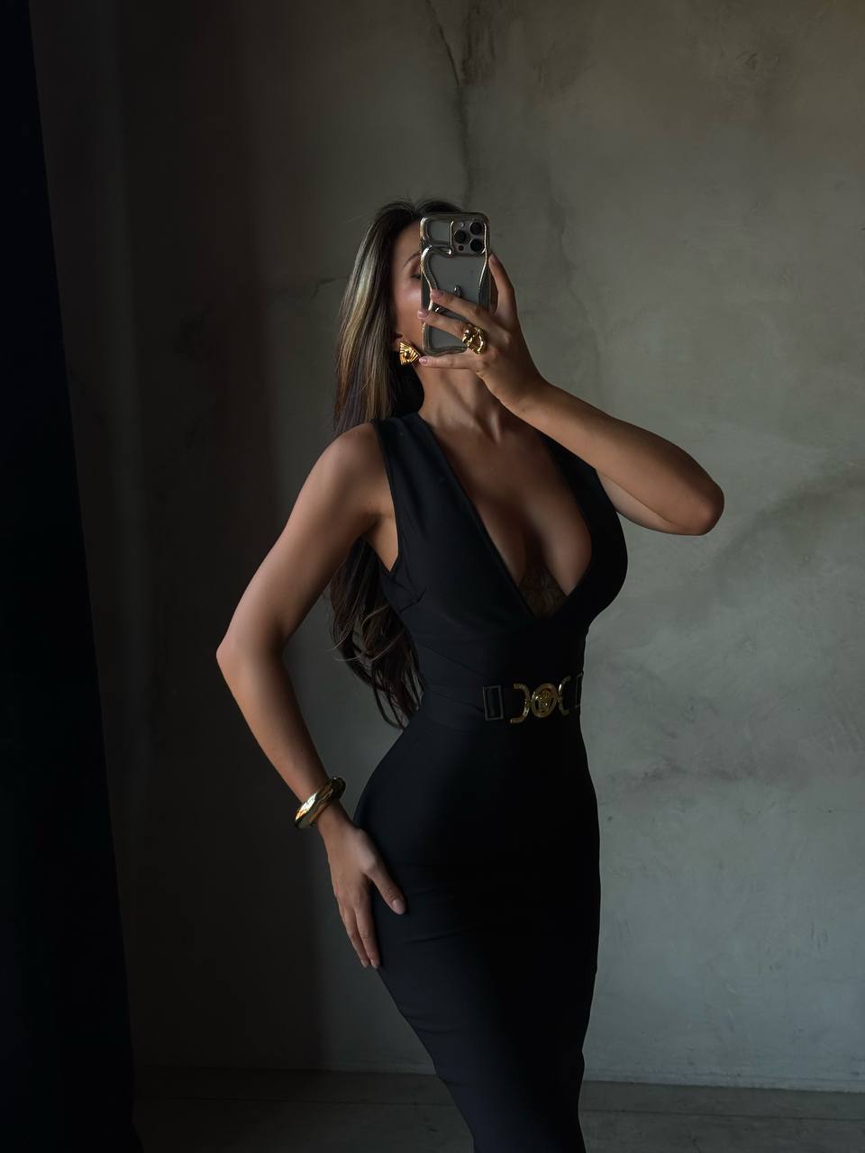 Elegant bandage midi dress