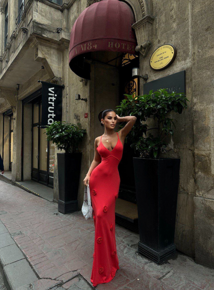 Slim-fit long dress