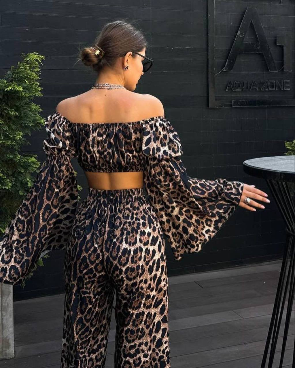 Leopard print suit