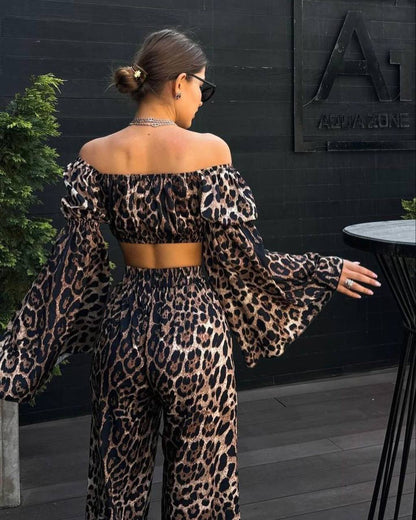 Leopard print suit