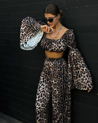 Leopard print suit