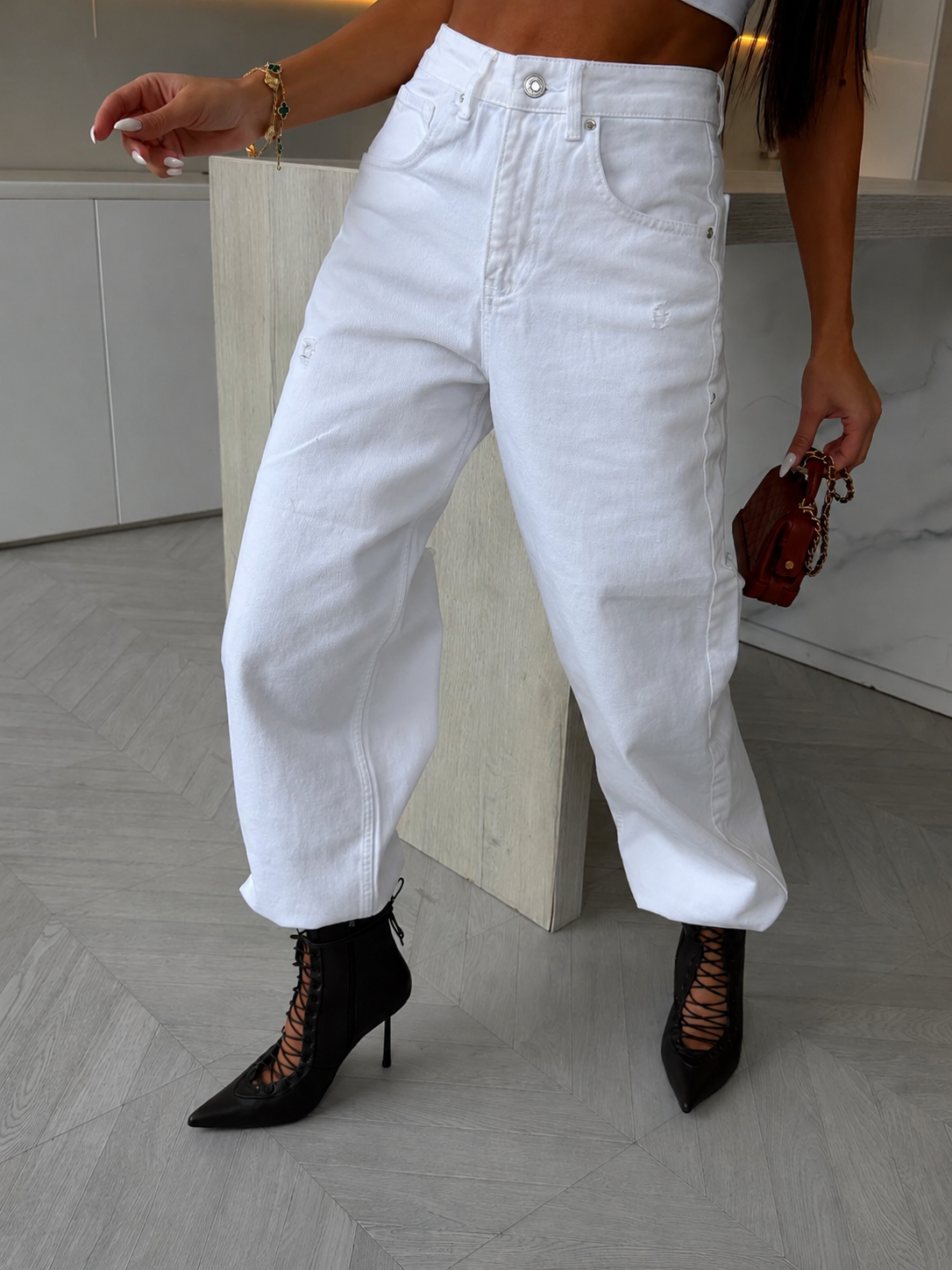 White jeans